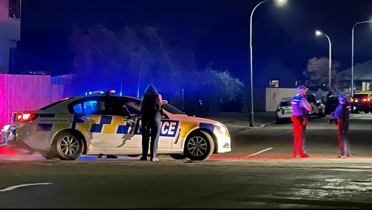 Armed police in Mairehau