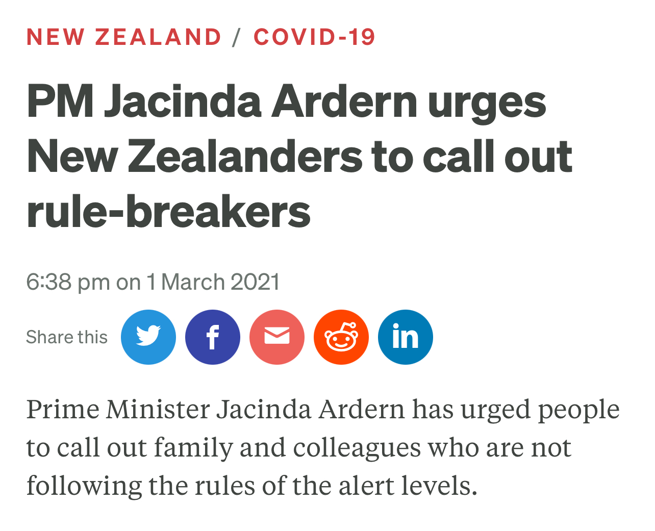 Arden urged people to dob in family members 