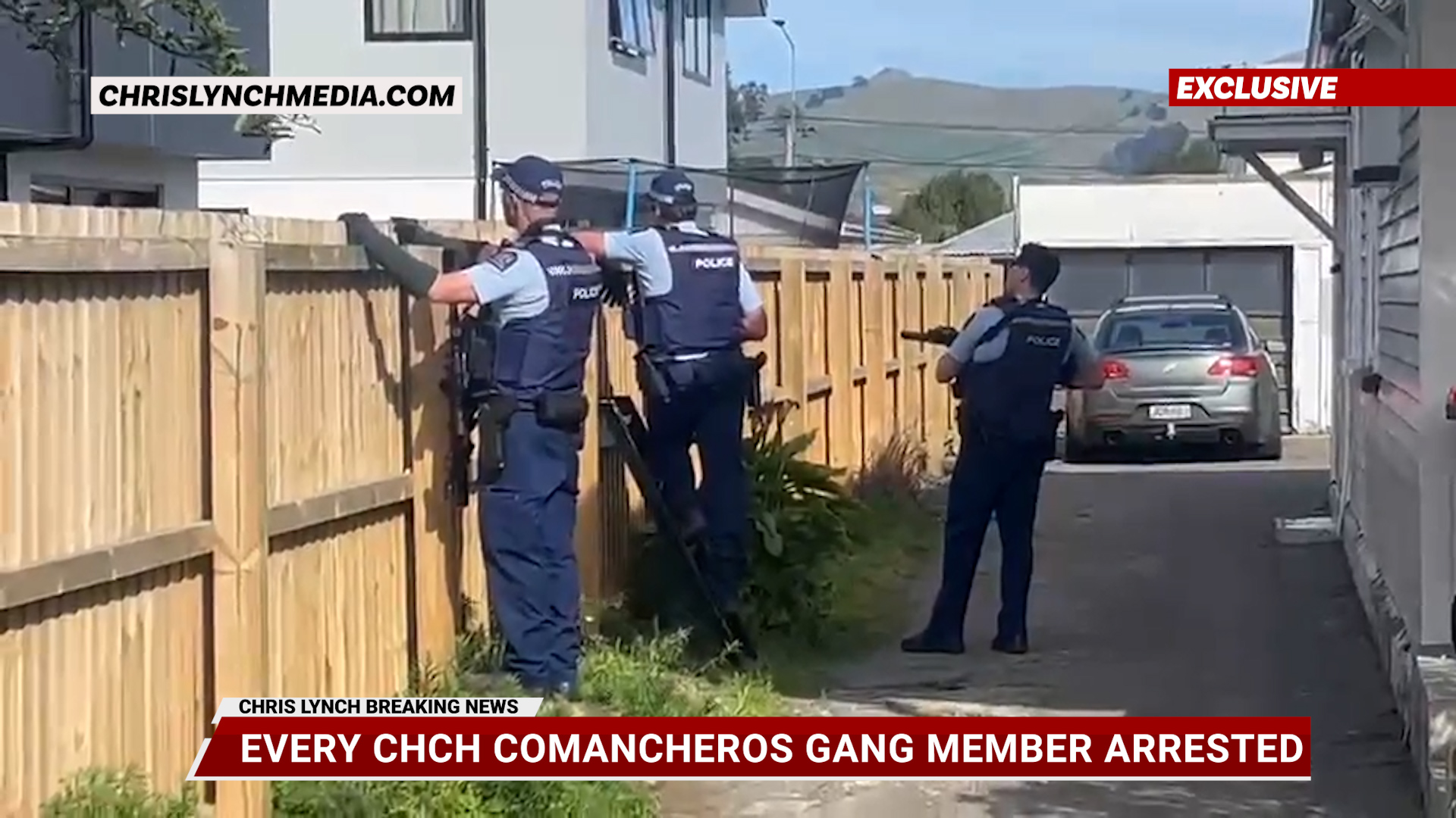 EXCLUSIVE:  Watch police raid on Hereford Street targeting Comancheros gang members