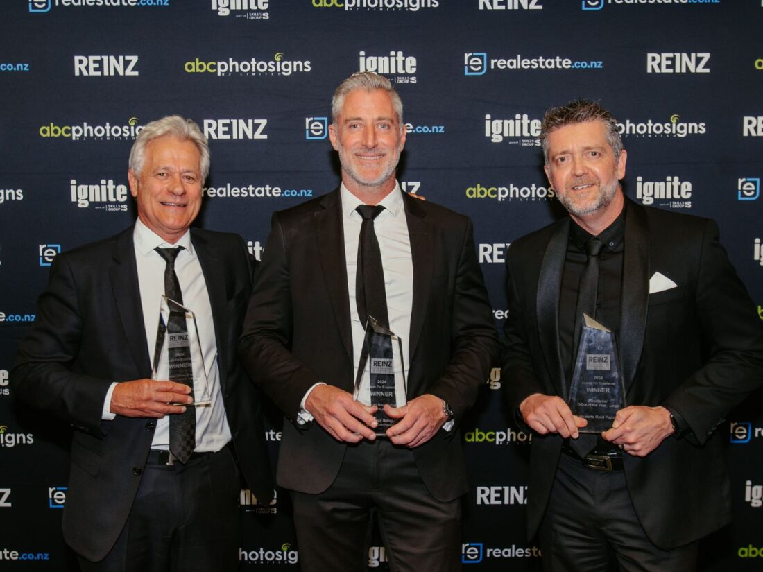 John McFadden, Cameron Bailey, Jason Wills, from Harcourts Gold Papanui
