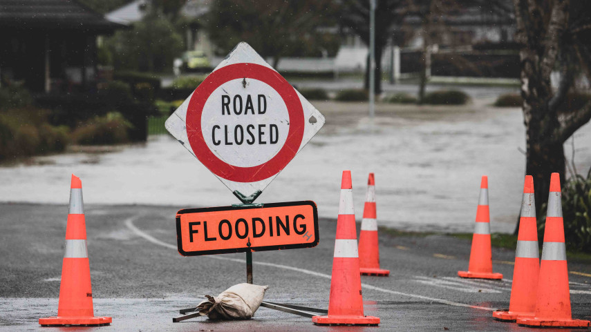 Significant surface flooding reported on Anzac Drive