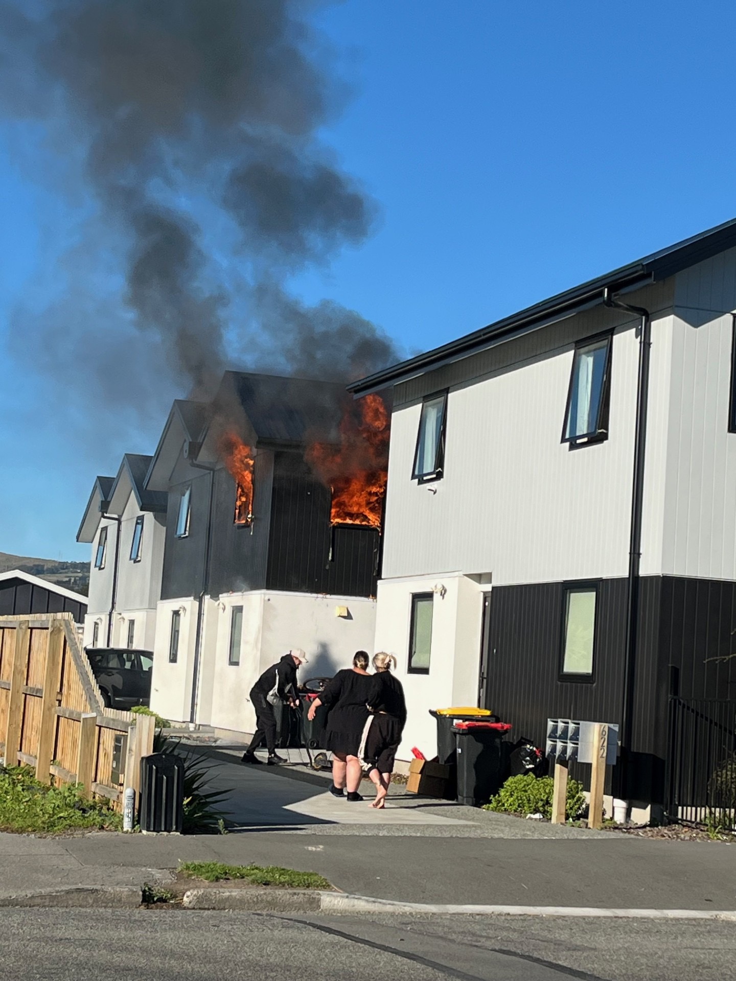 Two people hospitalised following apartment fire in Linwood
