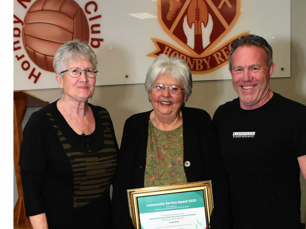 Hornby woman honoured for decades of community service