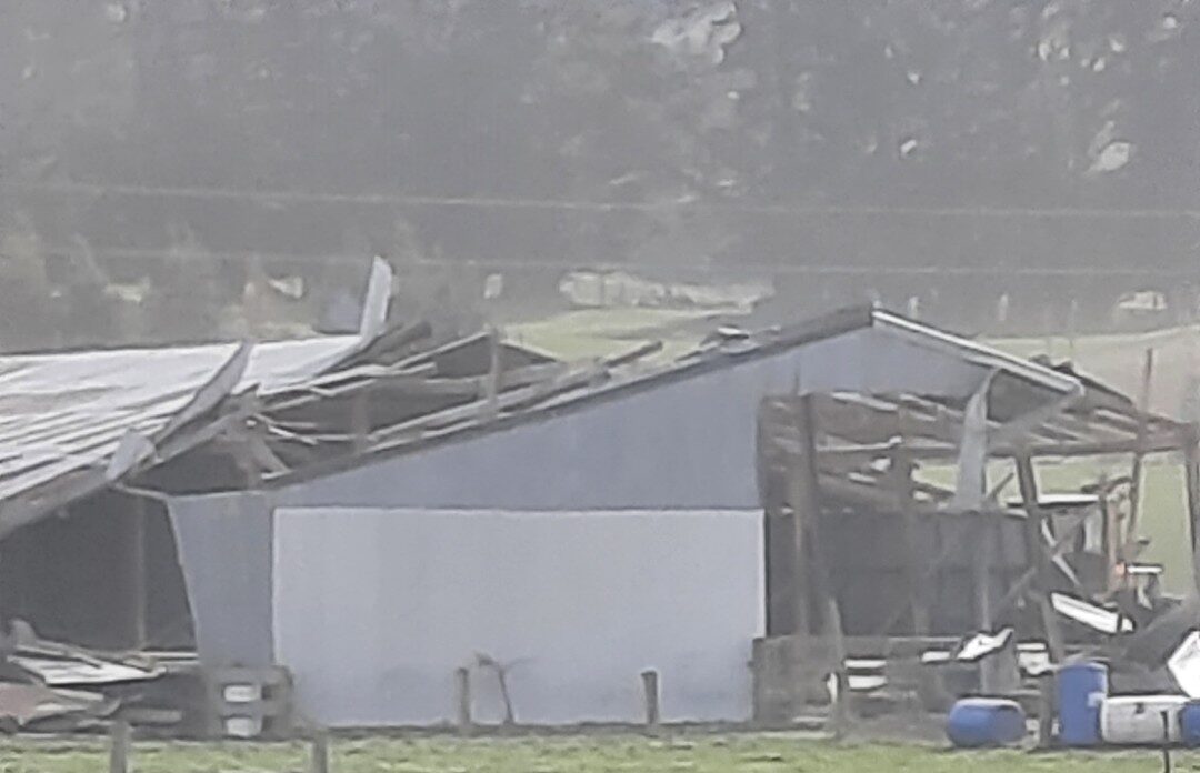 SH77 near Mt Hutt closed after farm building ‘blown over’ in strong winds