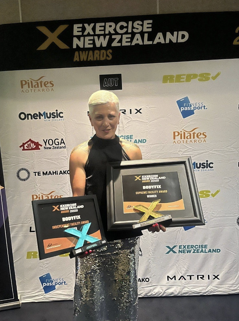 Moana Williams with the awards