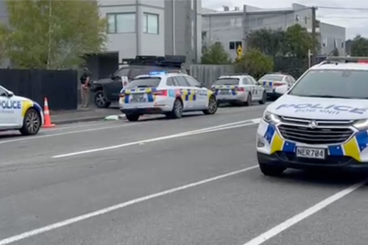 Armed police operation in central Christchurch