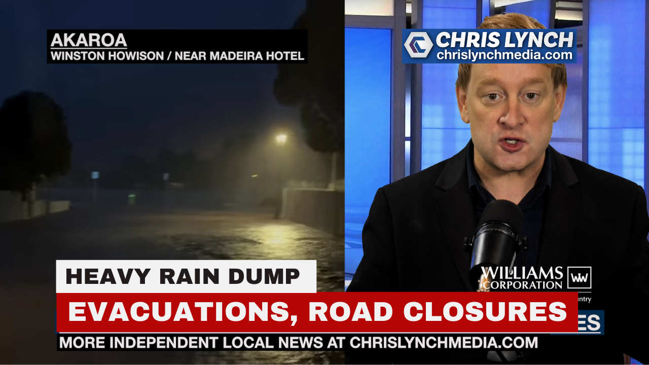 Heavy rain forces evacuations, road closures across Canterbury