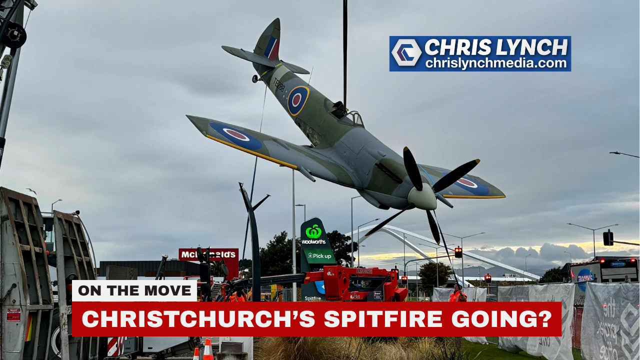 Christchurch’s iconic Spitfire is on the move