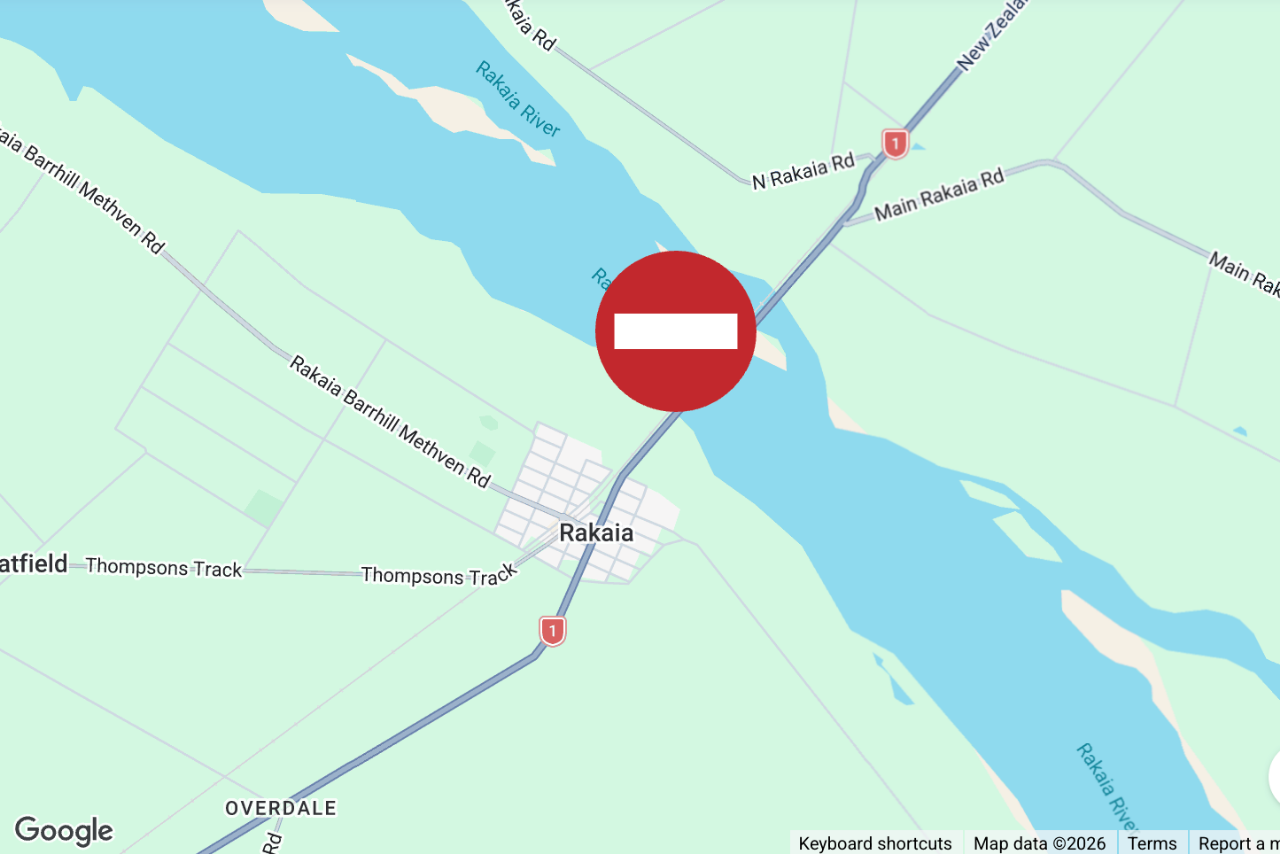 SH1 Rakaia Bridge reopened after ‘police incident’
