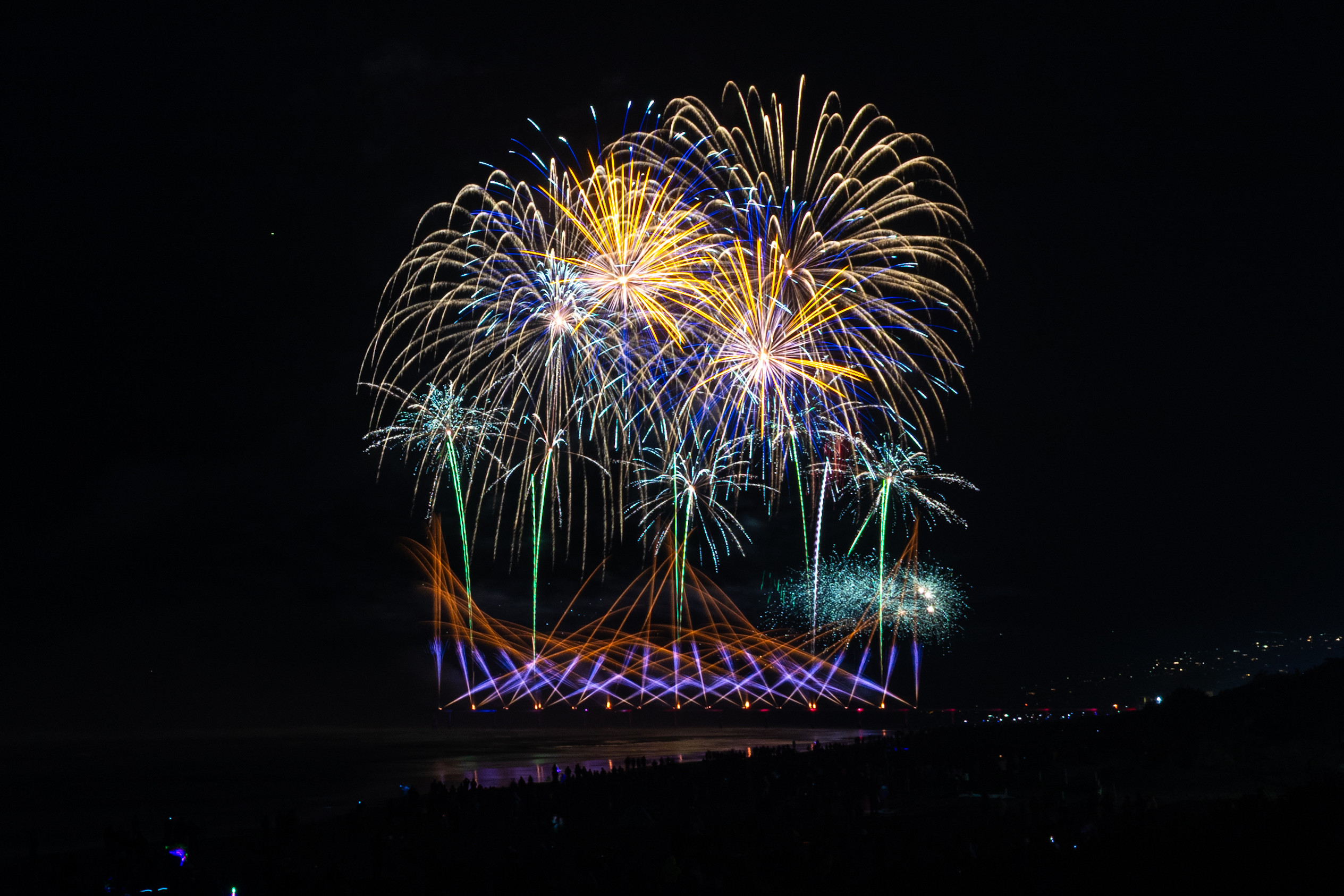 New Brighton beach lights up for fireworks