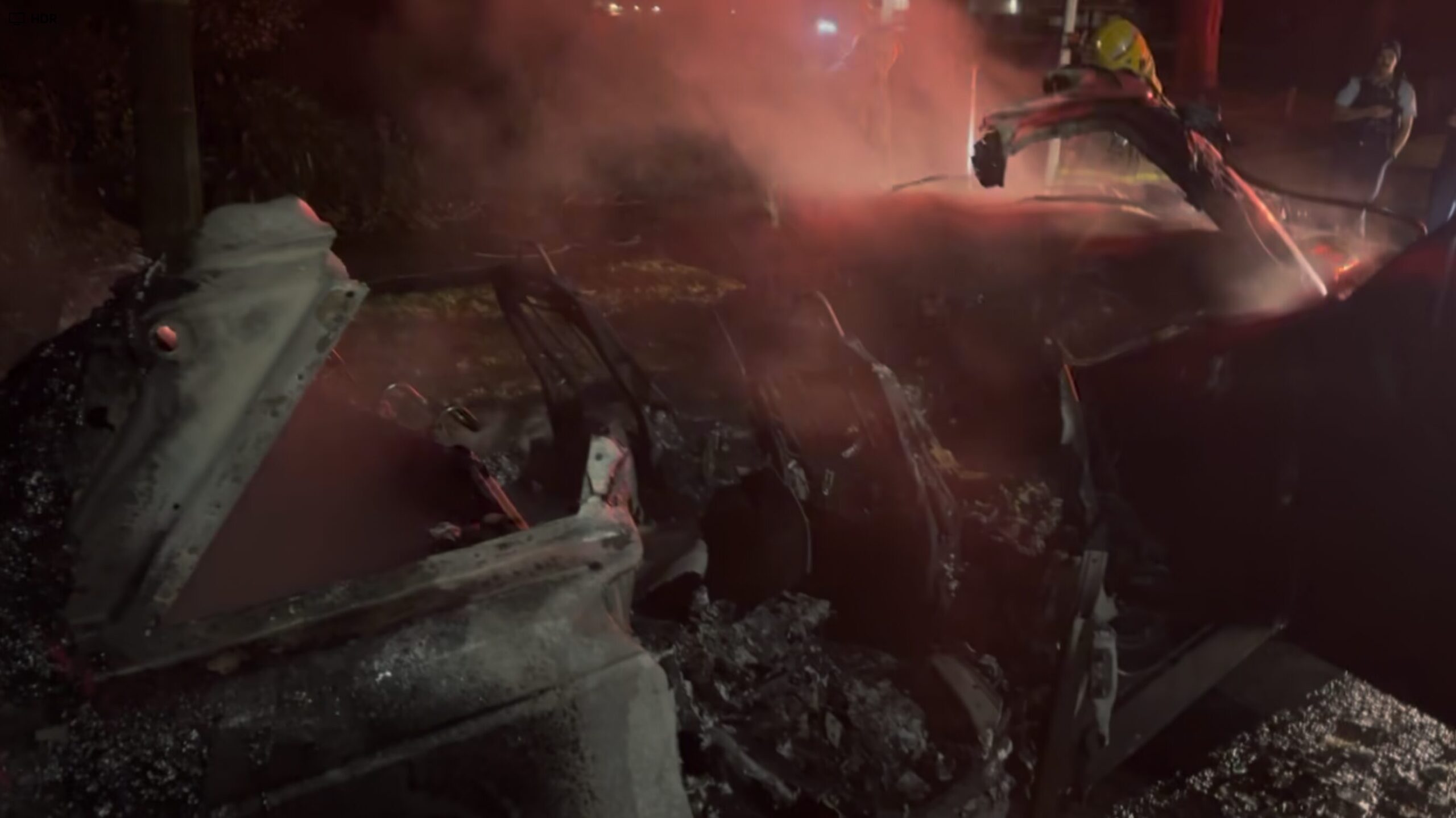 Police investigate car fire after neighbours report loud explosion