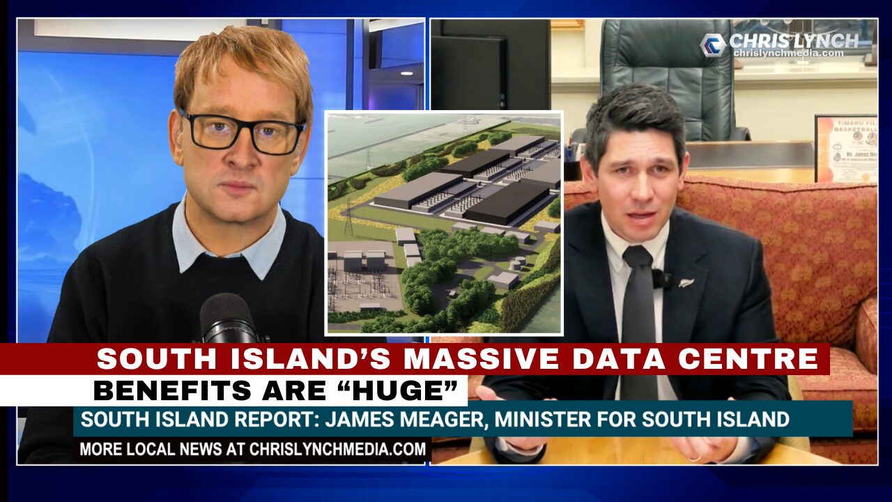 South Island Minister backs Invercargill data centre, talks South Island league, and air links