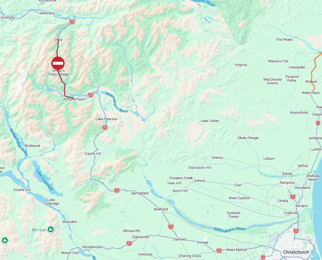 SH73 reopened after suspected tallow spill near Arthur’s Pass