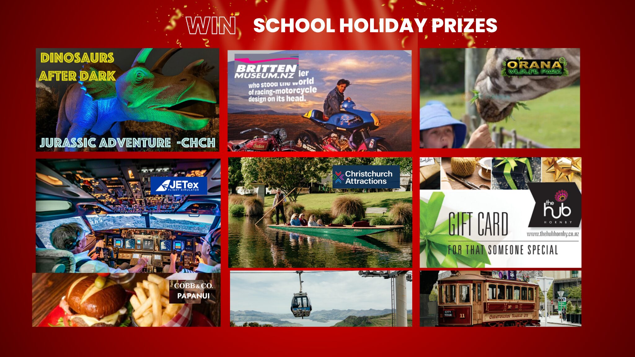 Win school holiday prizes