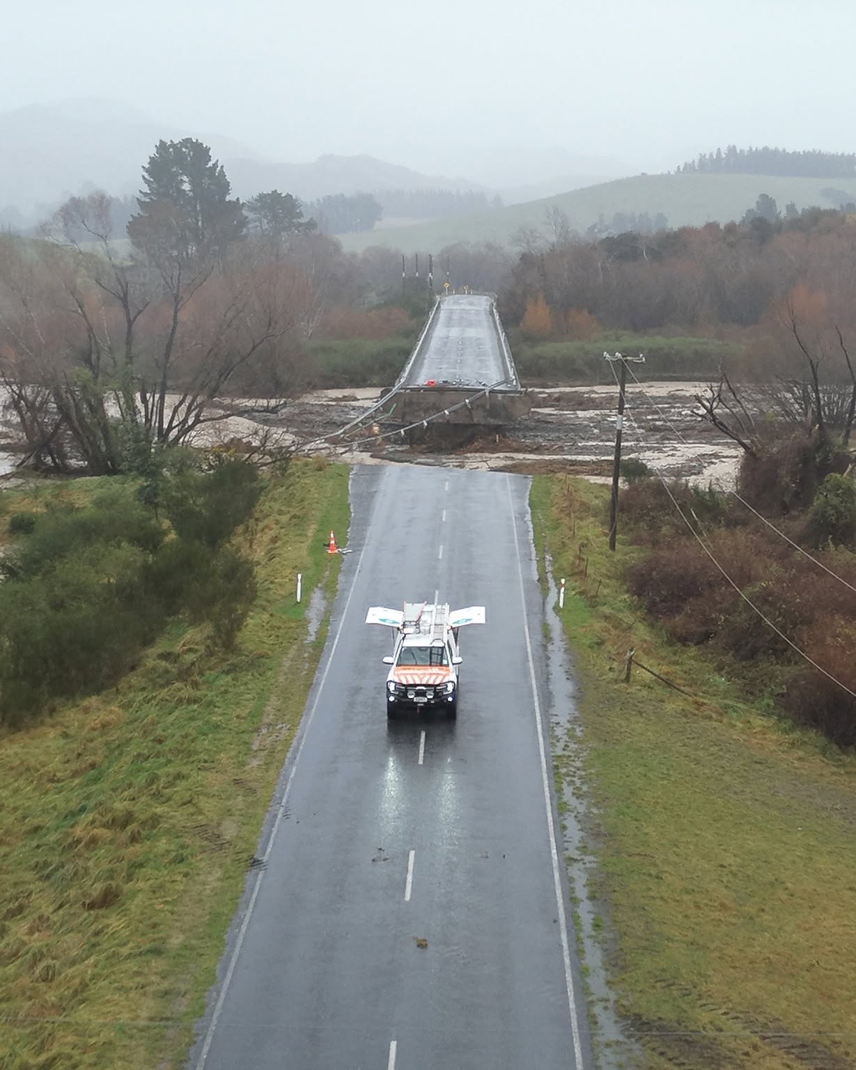 North Canterbury properties face days without power after bridge washout