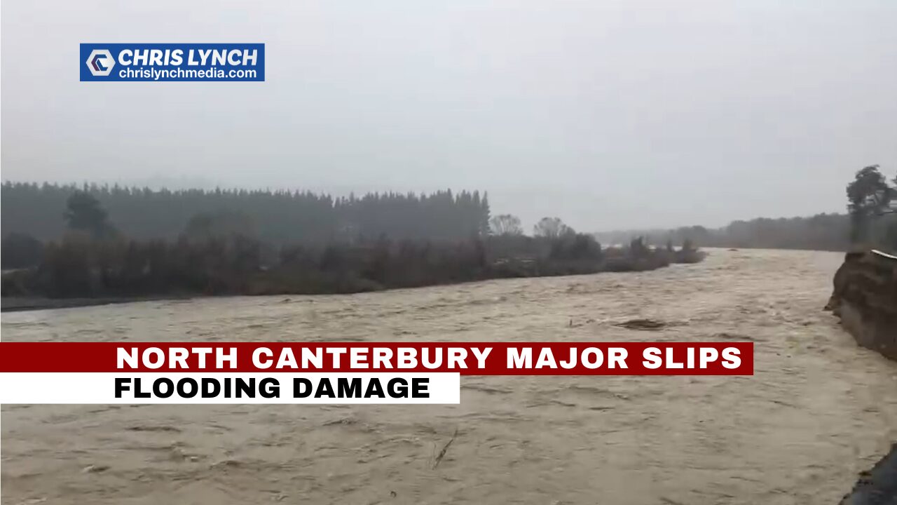 WATCH: Flooding, slips and snow cause disruption across Canterbury