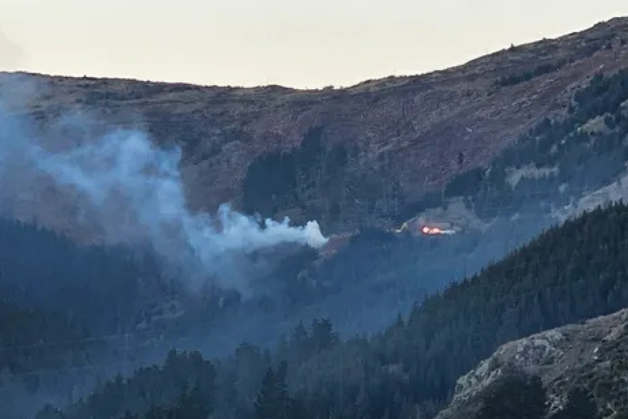 Fire crews contain slash pile fire At Christchurch Adventure Park