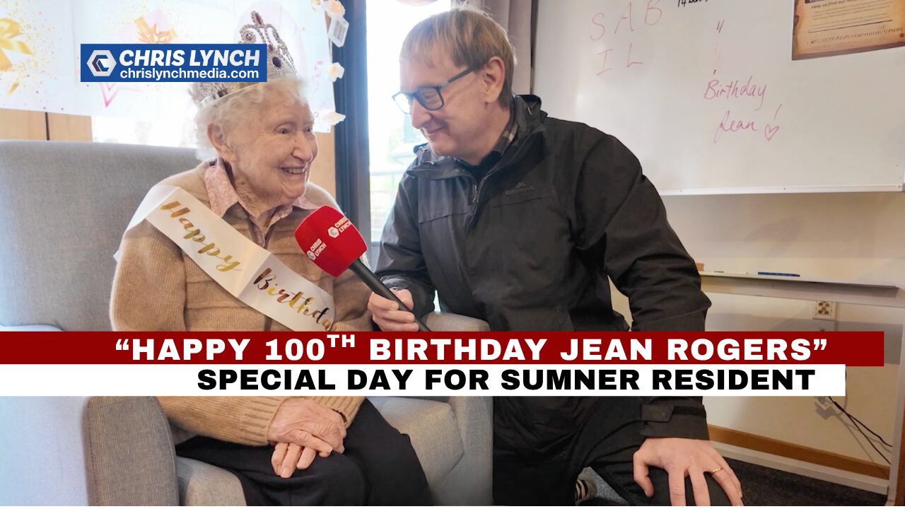 Snow outside, cake inside: Sumner’s Jean Rogers turns 100