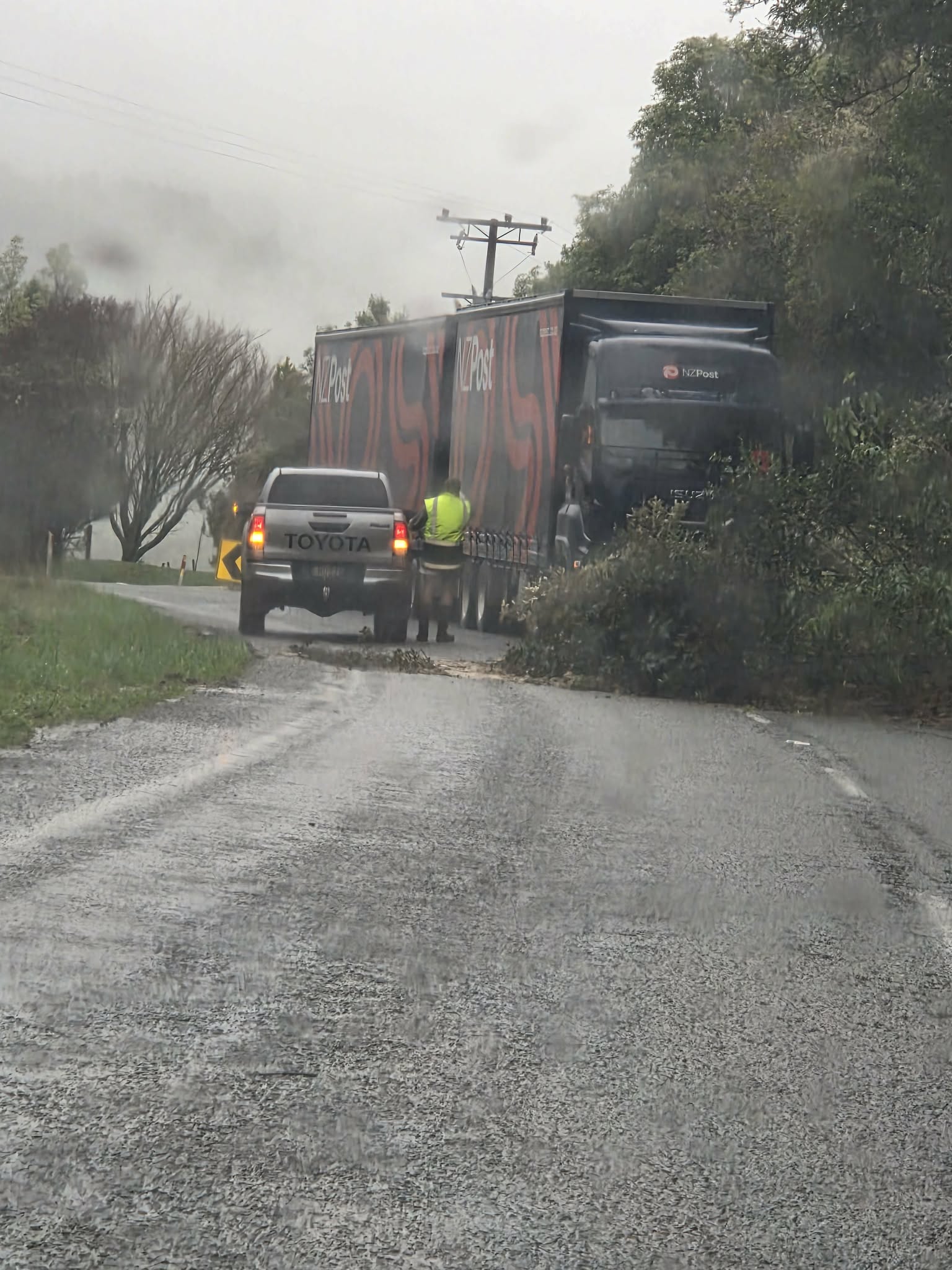 Flooding, slips, crash and diesel spill close South Island roads