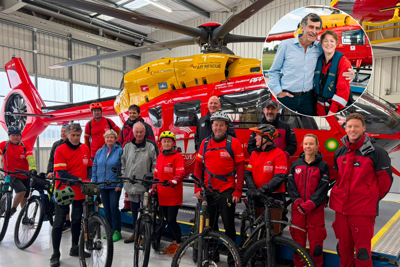 Rescue helicopter patient and Banks Peninsula mates raise $43,000 in thank you ride