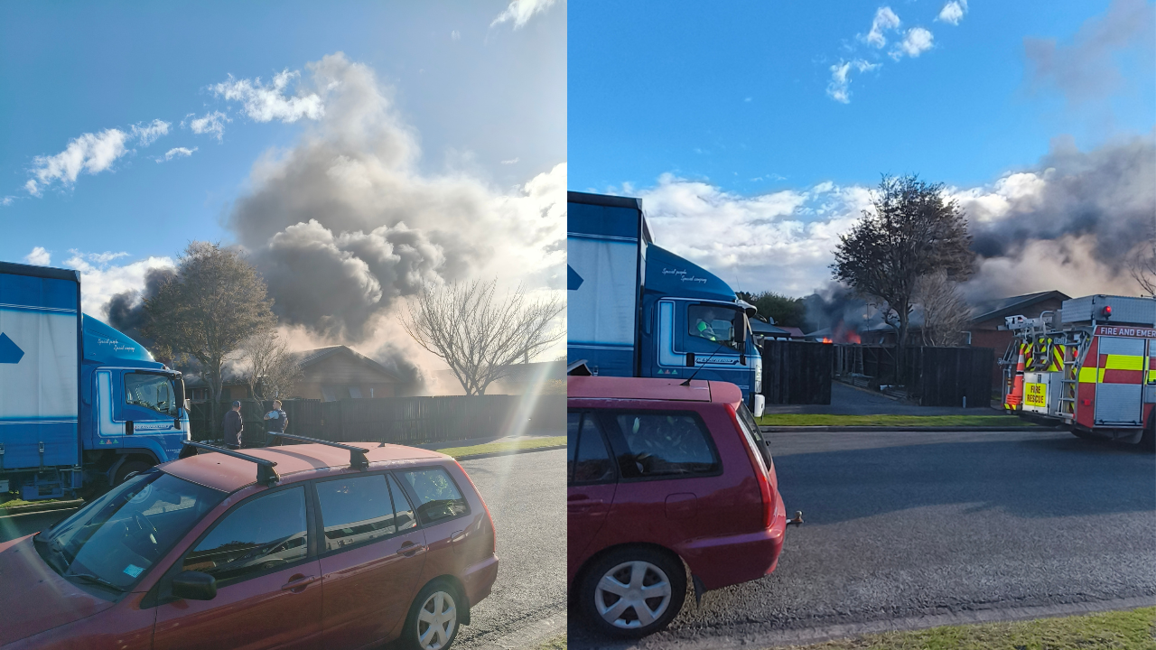 House well ablaze as fire crews arrive in Bromley