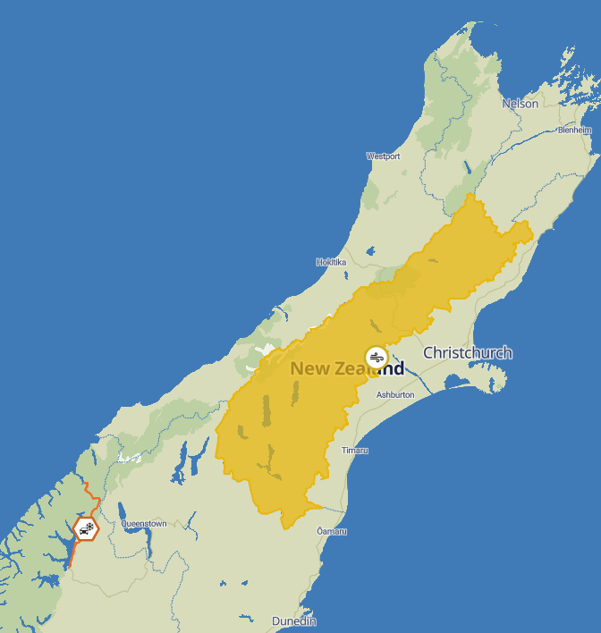 Strong winds, fallen trees and flooding disrupt Canterbury to West Coast highways