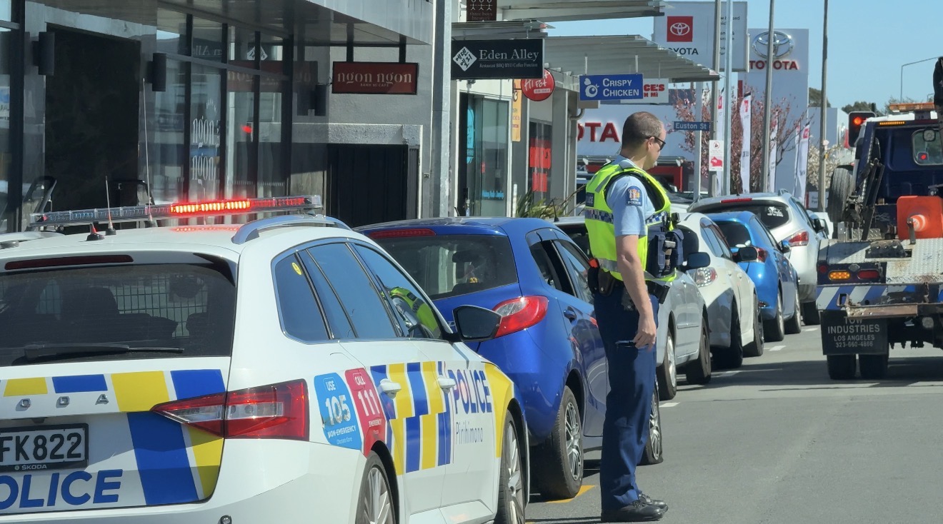 Two youths in custody after vehicle rams police car in Riccarton