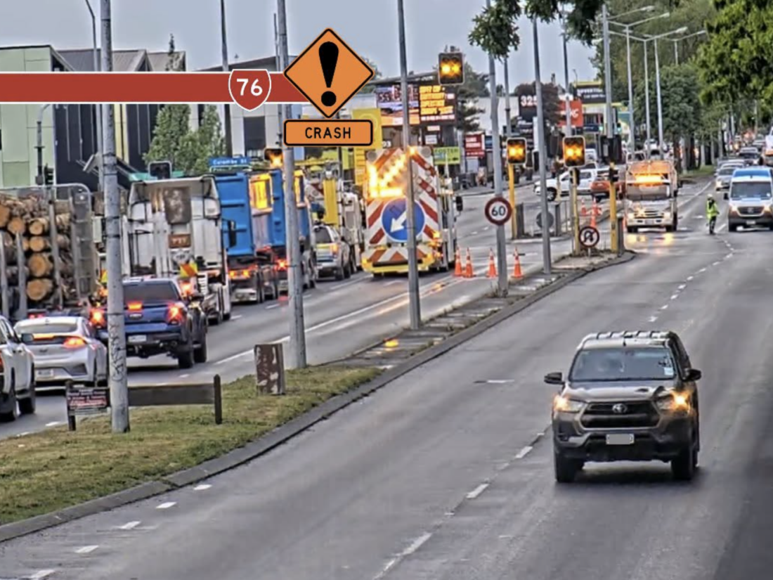 Spiked fleeing vehicle crashes into car at busy Christchurch intersection, two charged