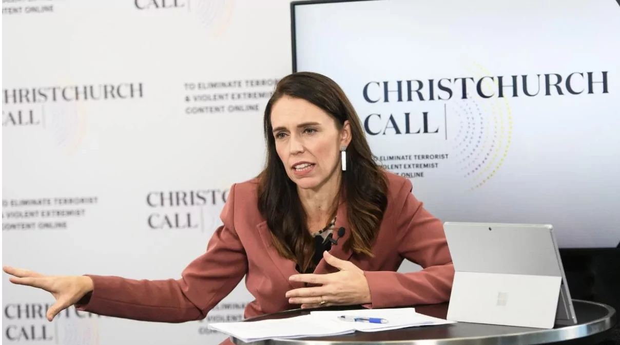 Prime Minister Jacinda Ardern during the Christchurch Call international leaders' summit on May 15, 2021 in Wellington. (File photo) MARK TANTRUM / GETTY IMAGES