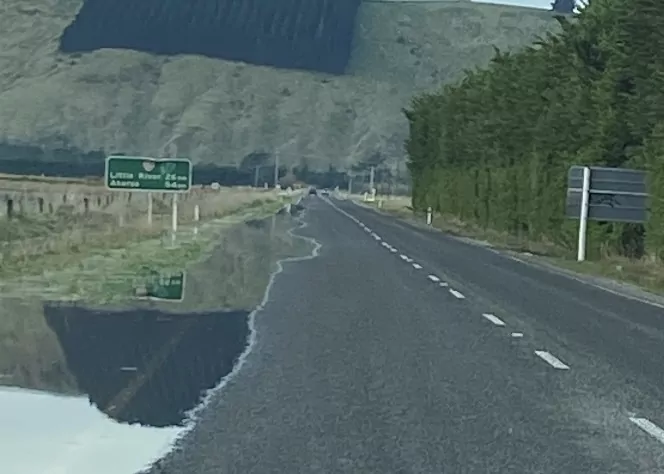 Akaroa highway reopens after lake flooding