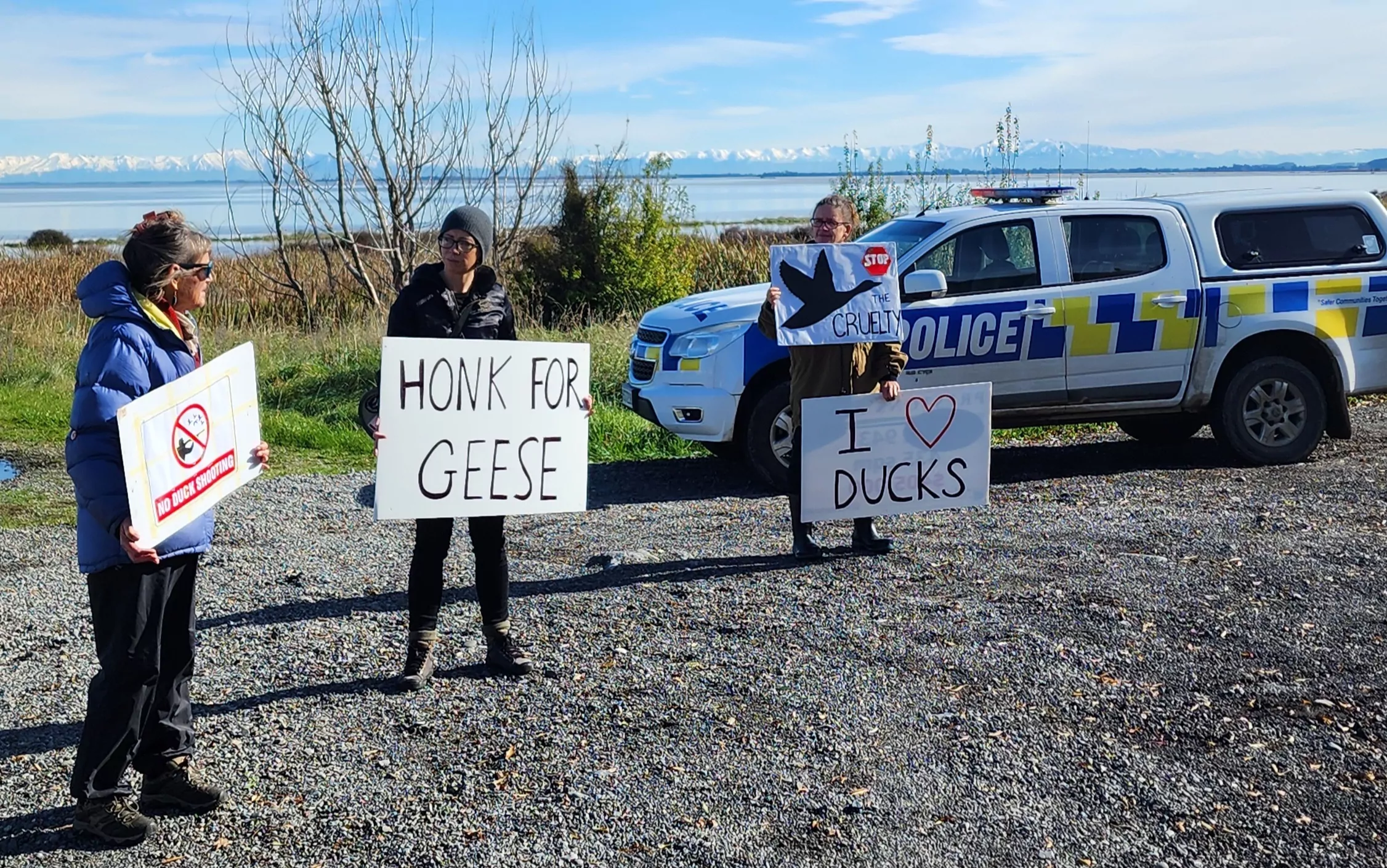 Police investigate after duck shooters shoot down activist drone