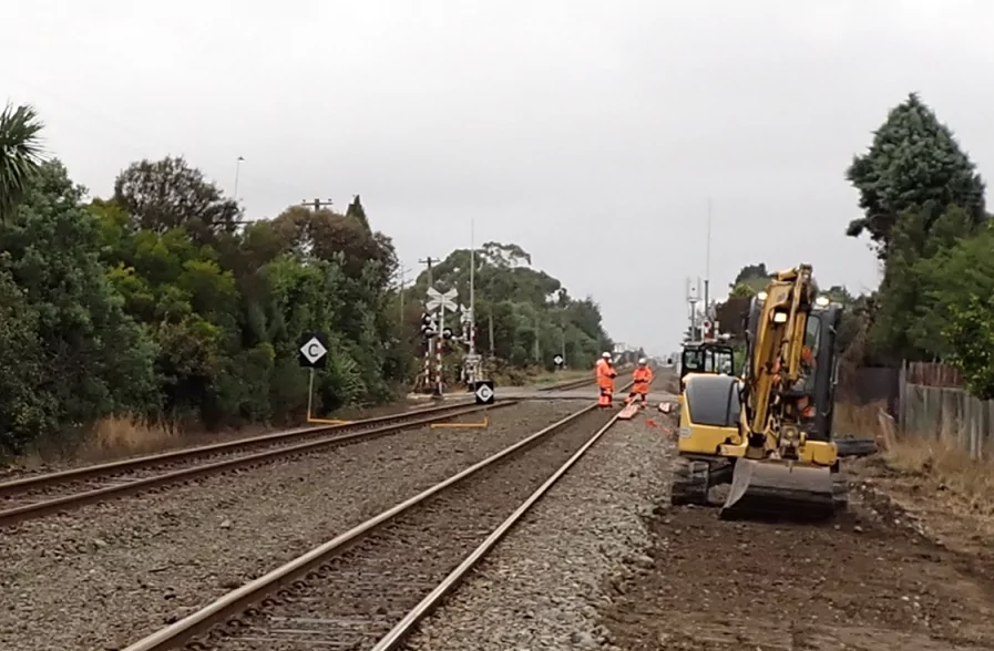Near miss involving freight train and track workers in Hornby prompts safety concerns