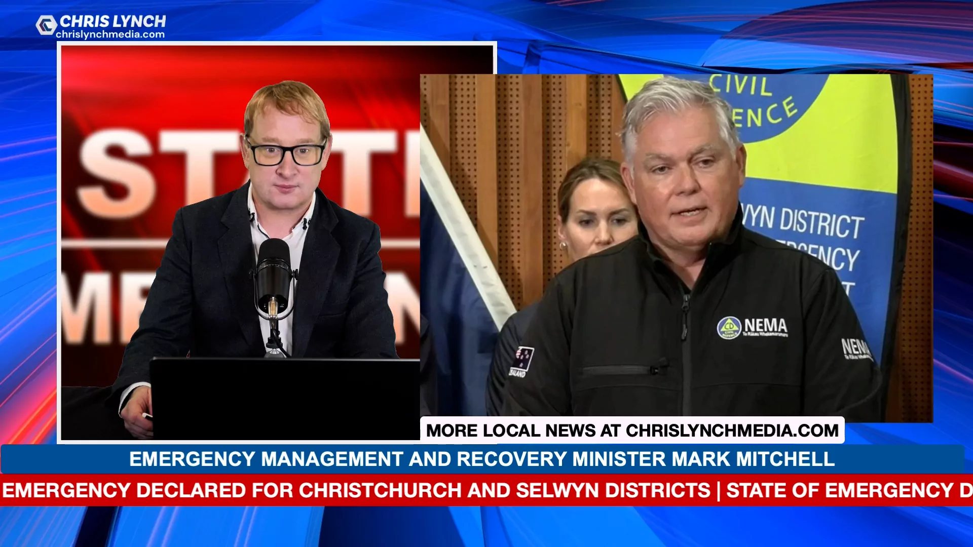 Emergency Management Minister Mark Mitchell on Christchurch State of Emergency