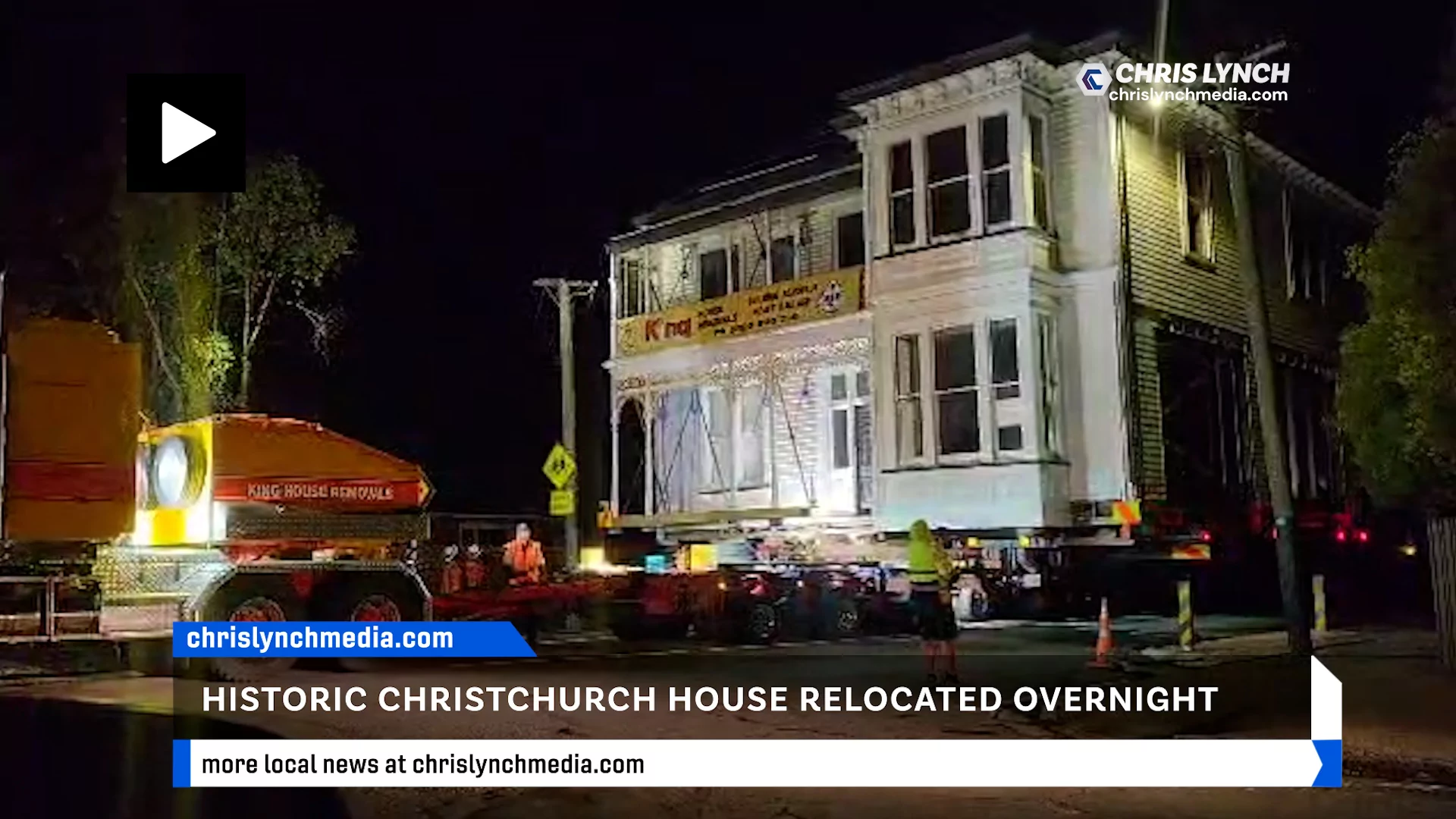 Historic Christchurch home relocated in late-night move