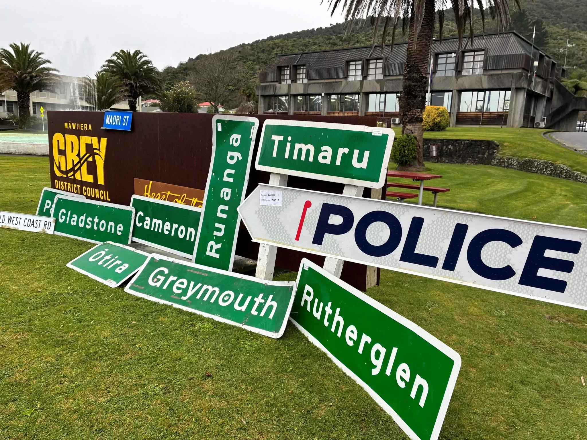 Stolen road signs recovered on the West Coast