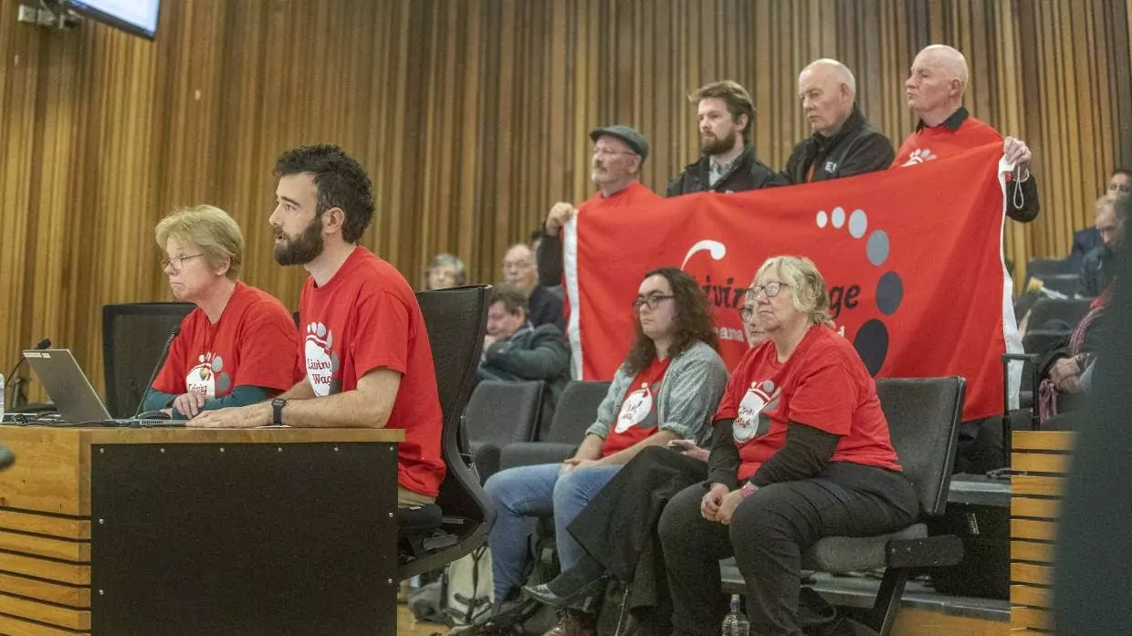 Photo: Nathaniel Herz Jardine at a Christchurch City Council meeting in August 2021 ( Supplied)