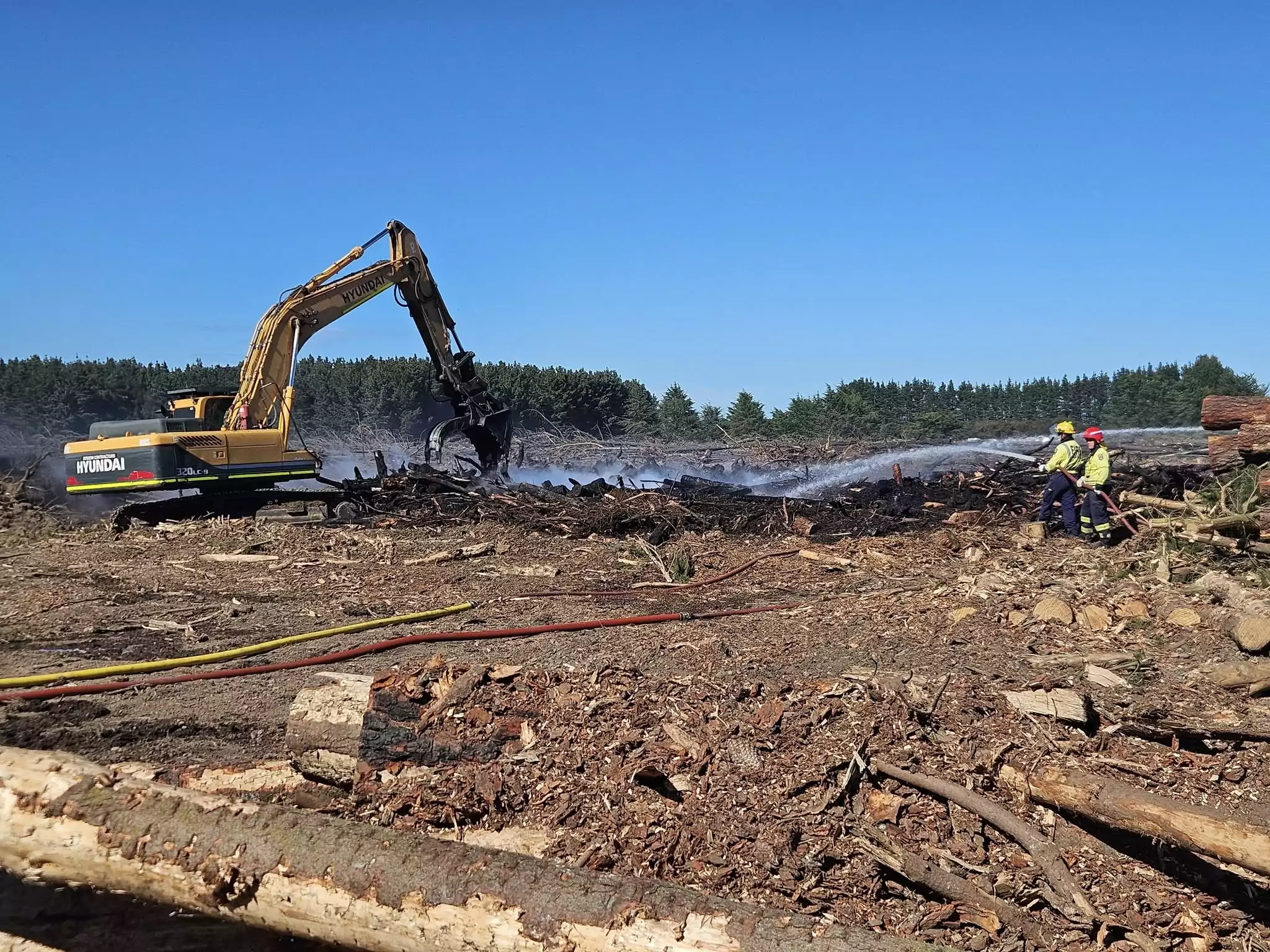 Southbridge fire scorches 38 hectares as crews work to contain blaze