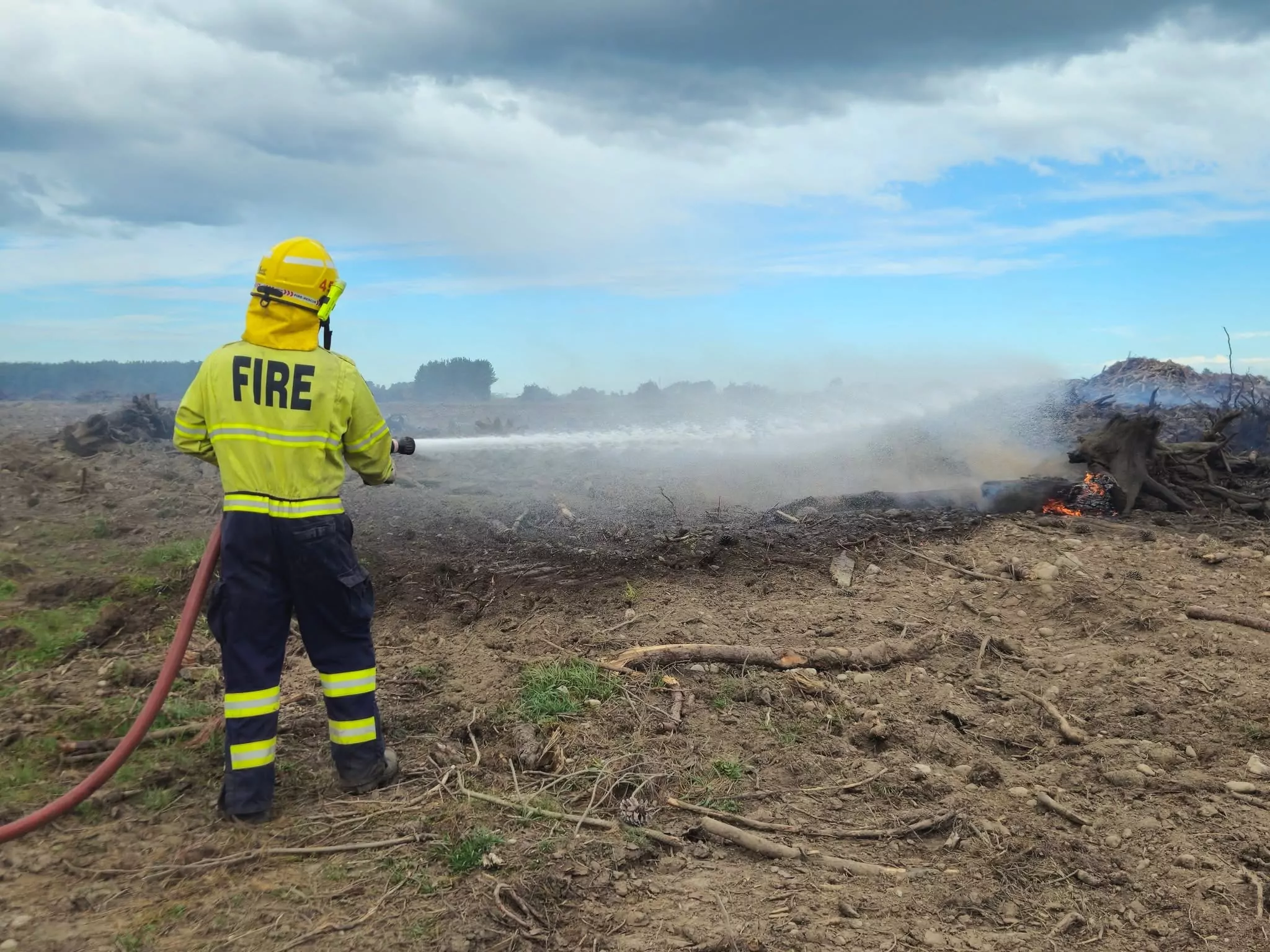 Southbridge fire contained, roads reopen