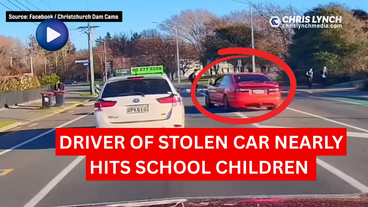 Stolen Subaru nearly hits school kids in Christchurch, police hunt driver