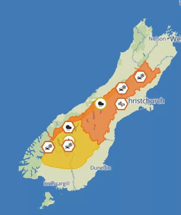Strong wind warning issued for Canterbury High Country