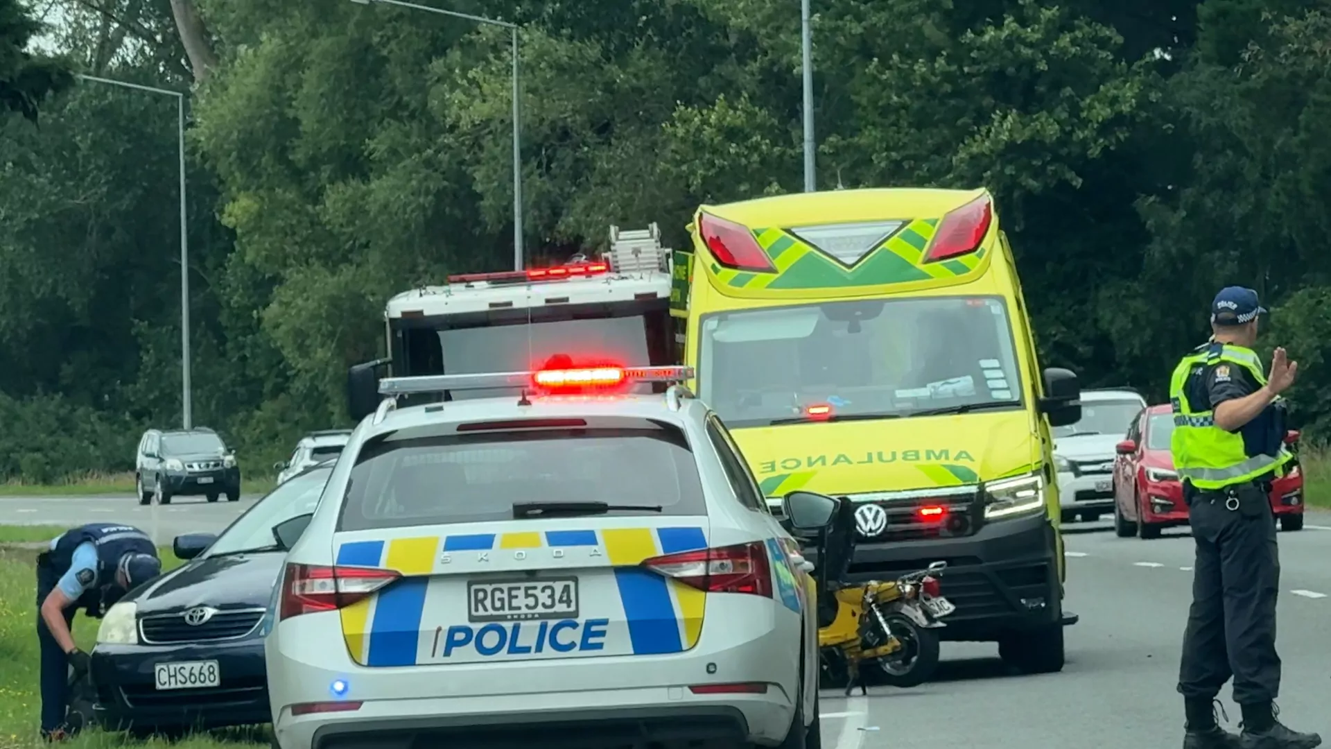 Motorcyclist critically injured in Christchurch crash