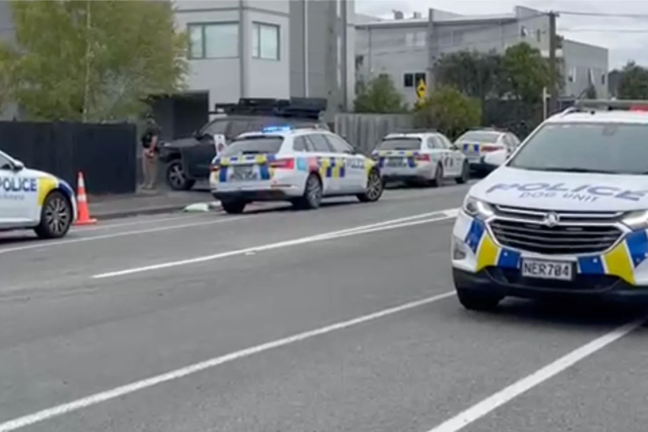 Armed police operation in central Christchurch