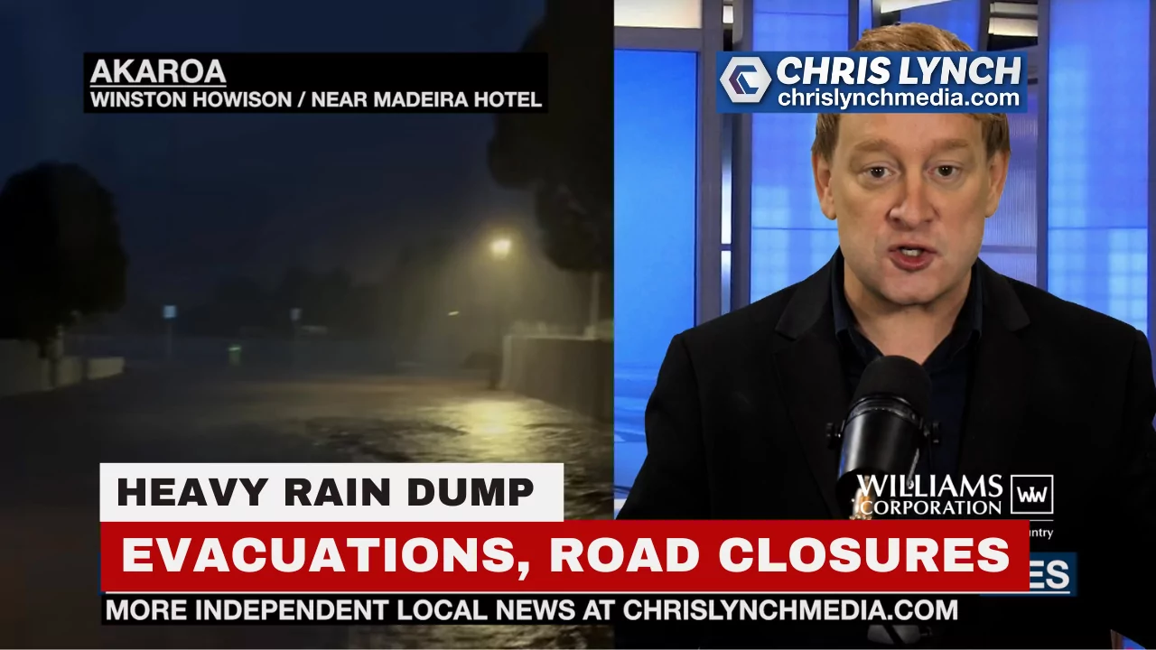 Heavy rain forces evacuations, road closures across Canterbury