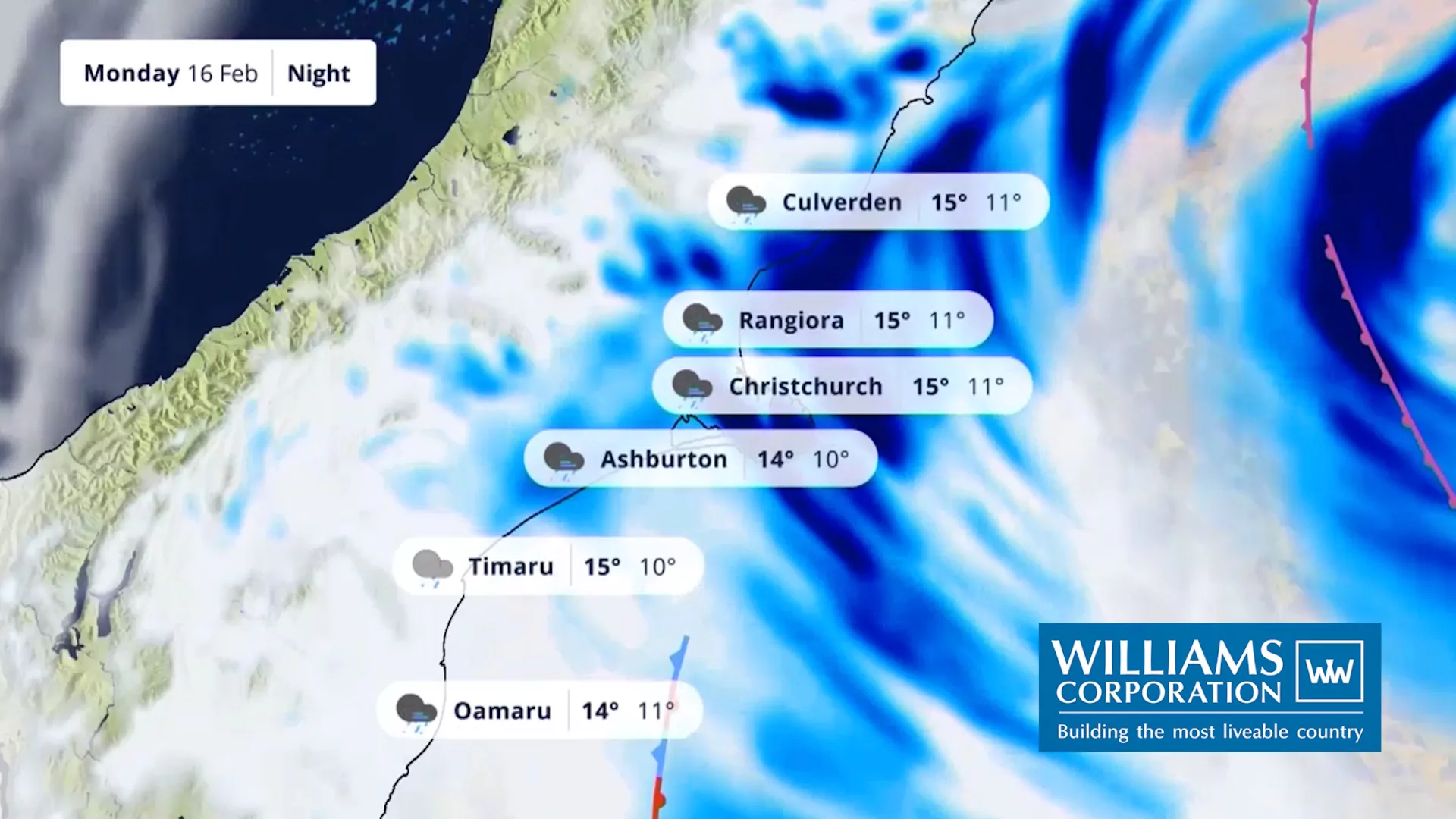 Christchurch faces wet and windy start to the week