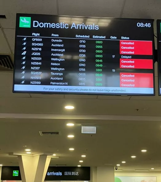 Fog cancels multiple Christchurch flights