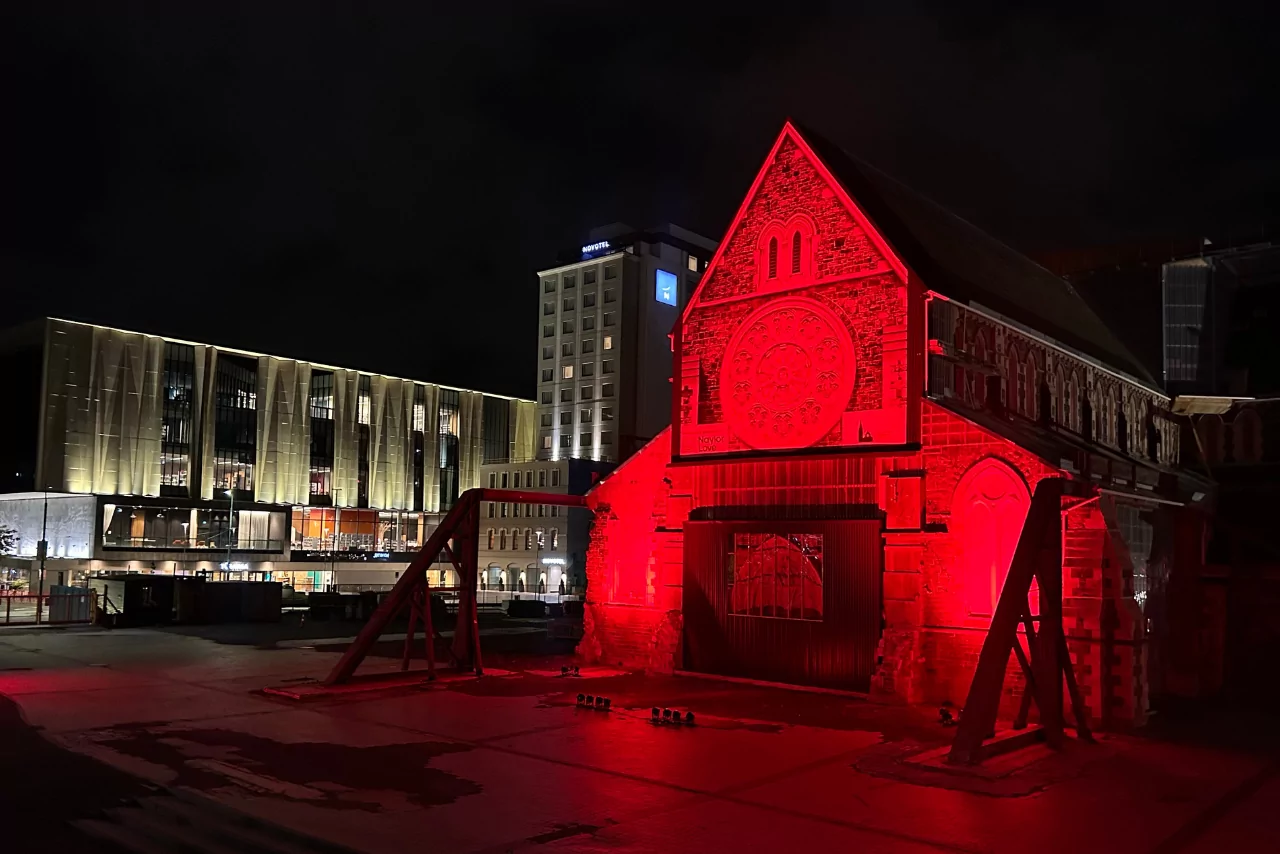 Christ Church Cathedral lit to honour New Zealand’s servicemen and women