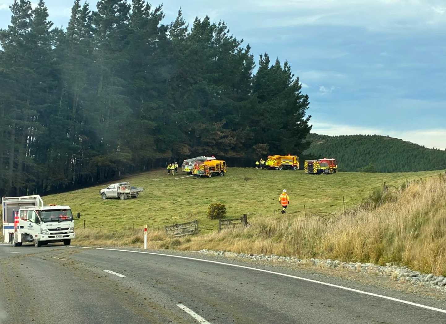 Vegetation fire causes delays on State Highway 77